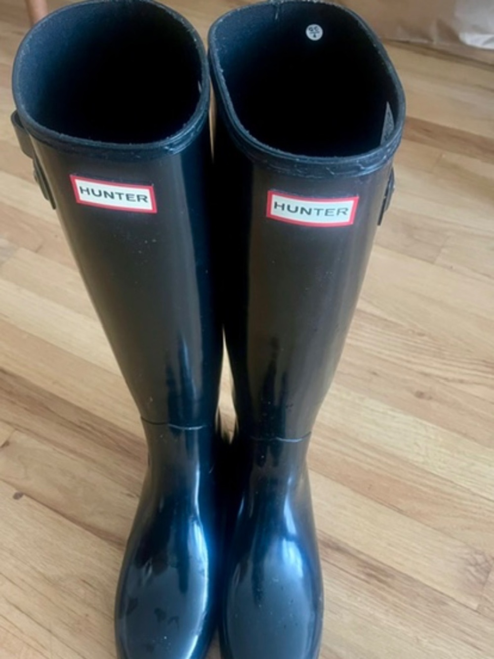 Hunter Rainboots, Black/Gloss, Tall Size 9/9.5 Eu 40/41 Like New,